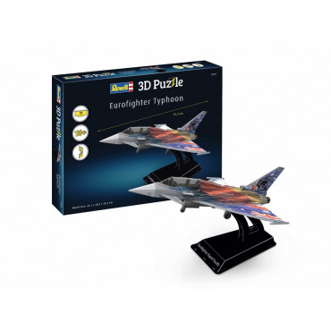 QUEBRA CABEÇA 3D PUZZLE EUROFIGHTER TYPHOON 1/32 75 PEÇAS REVELL REV 00253